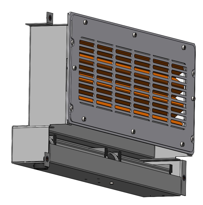 sheet metal assembly of a HEPA filter